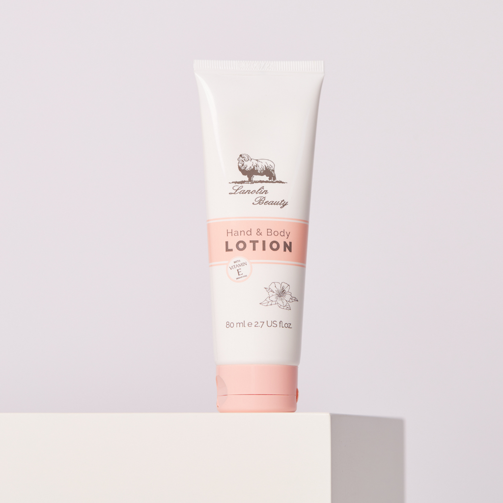 Lanolin Beauty Hand and Body lotion in a handy 80ml tube and part of our Christmas bundle for 2023